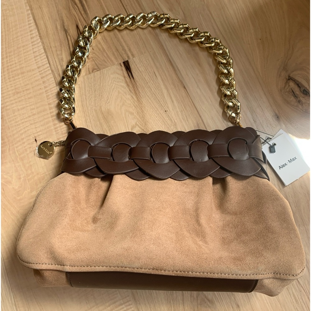 Alex Max Taupe Suede Purse~NEW with Tags!